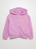 Hoodie met rits en 'Sister'-opdruk ROSE - Kiabi
