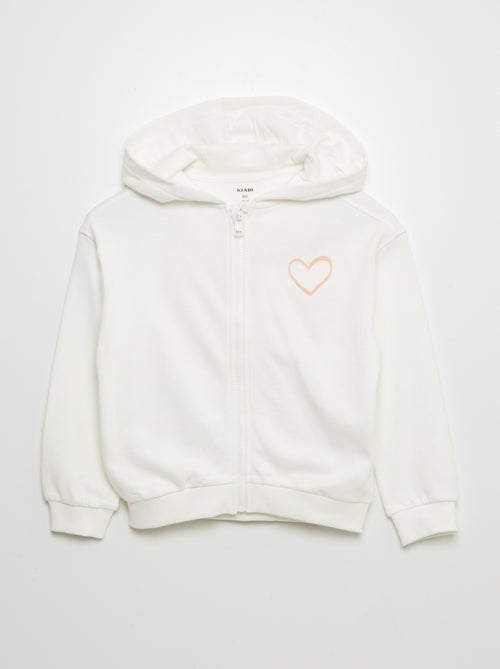 Hoodie met rits en 'Sister'-opdruk - Kiabi