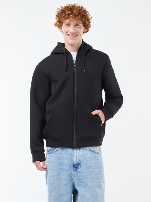 Hoodie met rits en voering met schapenvachteffect - Kiabi