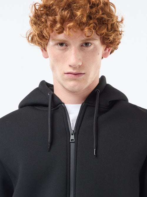 Hoodie met rits en voering met schapenvachteffect - Kiabi