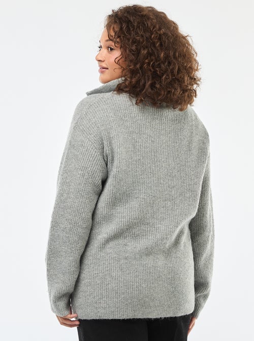 Hoodie met rits van tricot - Kiabi