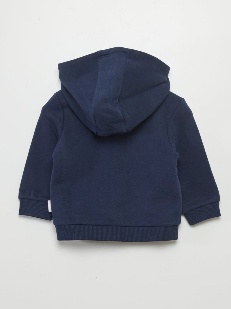 Hoodie met rits ZWART - Kiabi