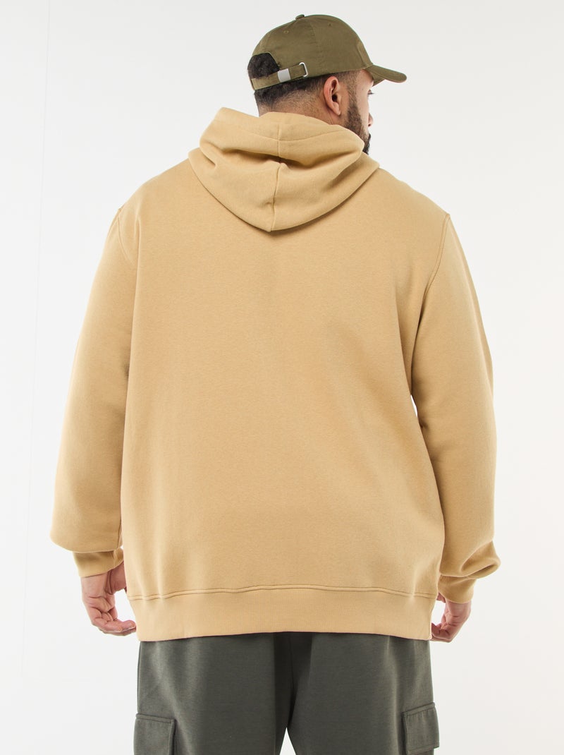 Hoodie met ritssluiting Biege - Kiabi