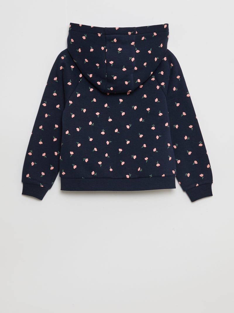 Hoodie met ritssluiting en magneetsluiting - gemakkelijk aan te trekken collectie Blauw - Kiabi