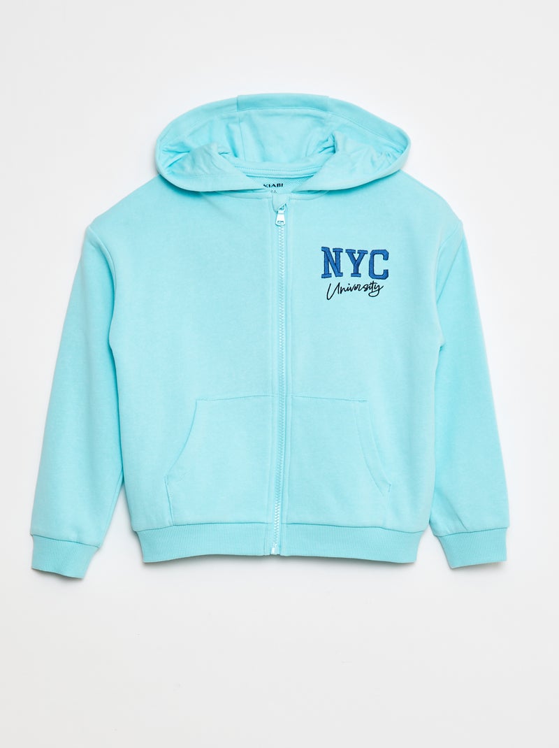 Hoodie met skateprint Blauw - Kiabi