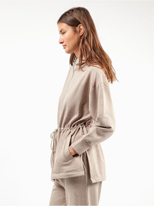 Hoodie met voering en ritssluiting aan de voorkant - Kiabi