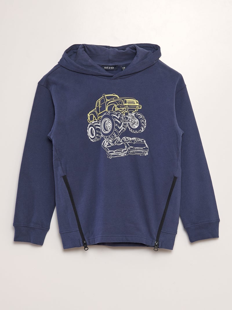 Hoodie 'Monster Truck' BLAUW - Kiabi