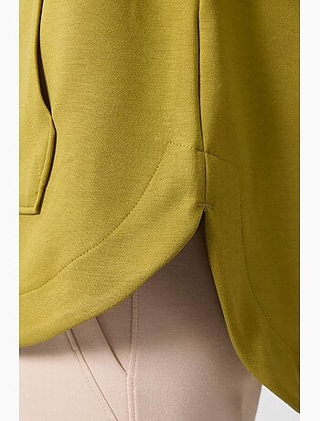 Hoodie tunique long oversize à capuche et zip tommy