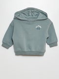 Hoodie van french terry BLAUW - Kiabi