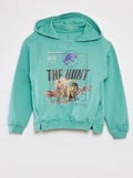 Hoodie van french terry 'Jurassic World' GROEN - Kiabi
