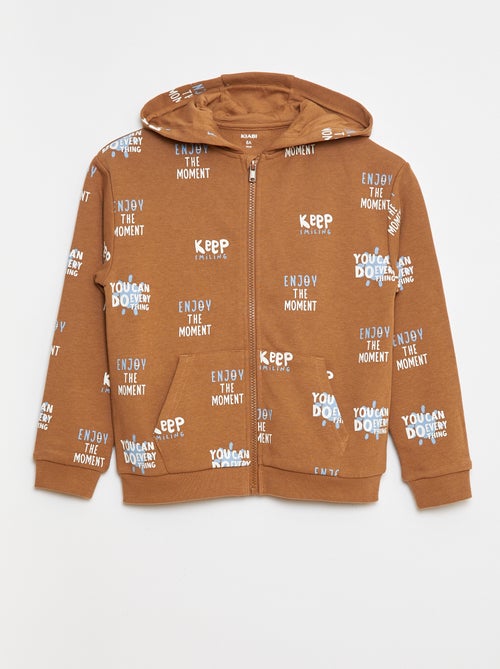 Hoodie van french terry met print - Kiabi
