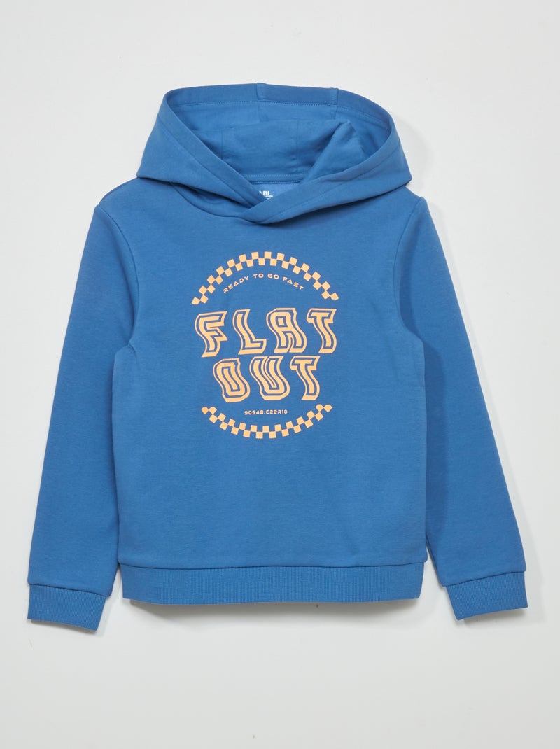 Hoodie van joggingstof BLAUW - Kiabi