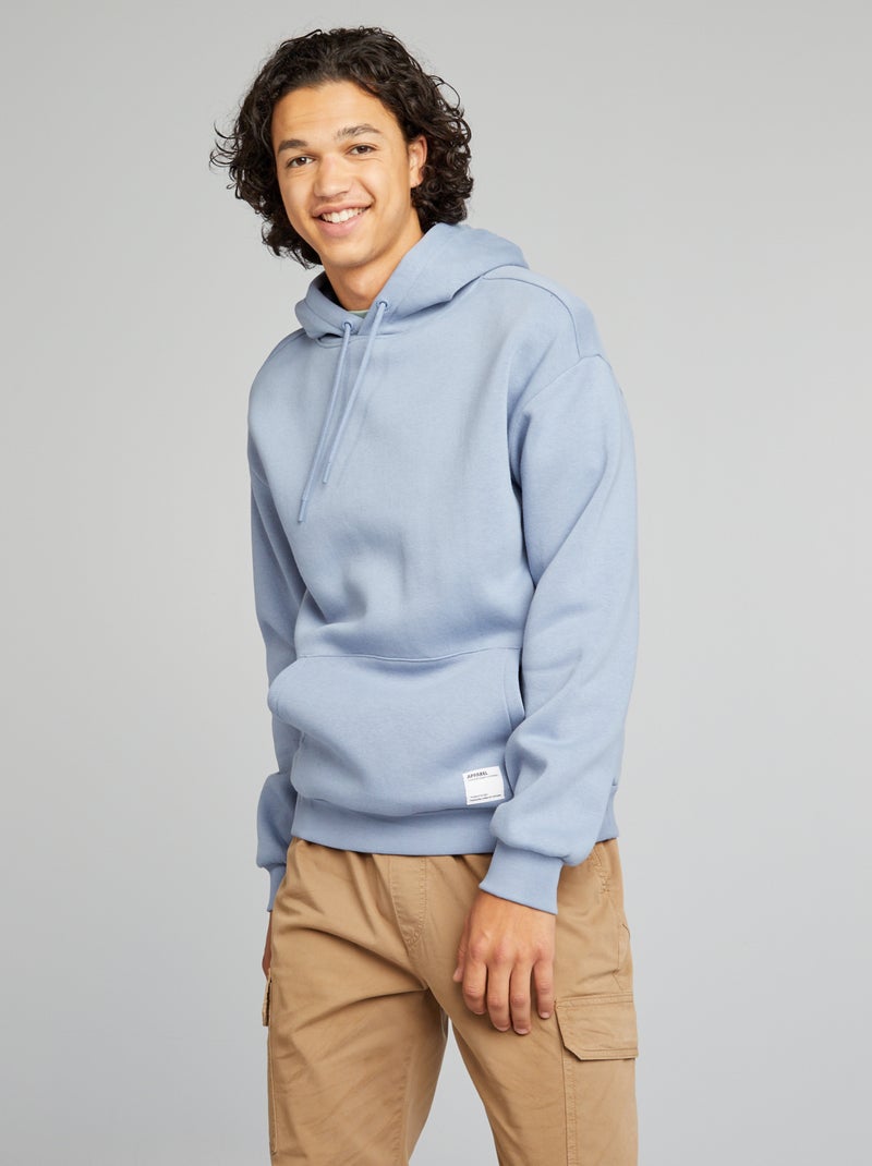 Hoodie van joggingstof BLAUW - Kiabi
