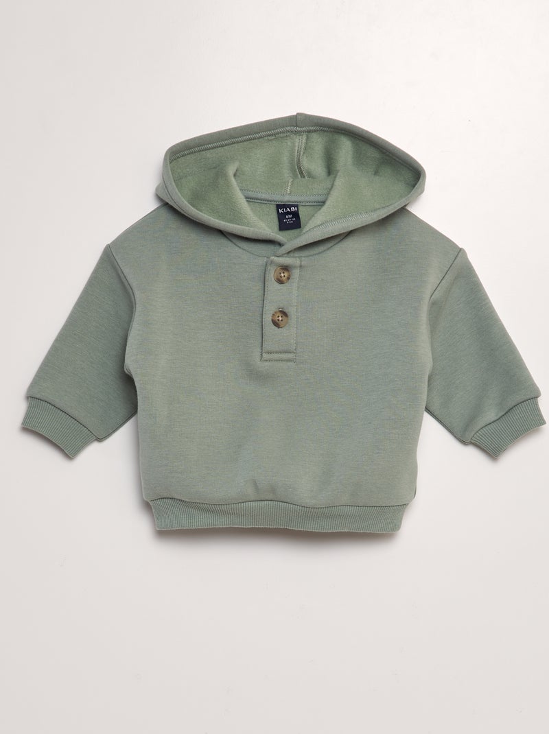 Hoodie van joggingstof BLAUW - Kiabi