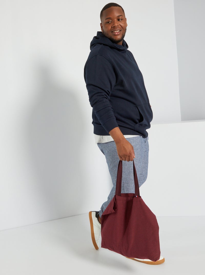 Hoodie van joggingstof BLAUW - Kiabi