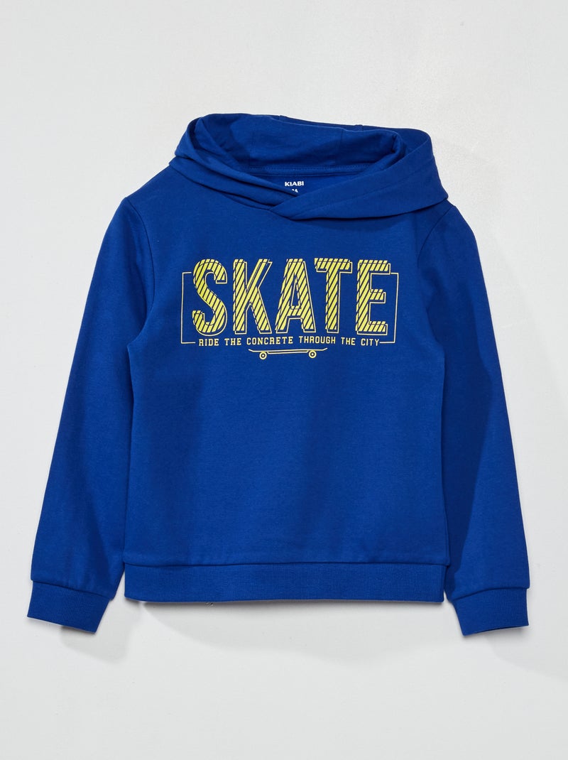 Hoodie van joggingstof BLAUW - Kiabi