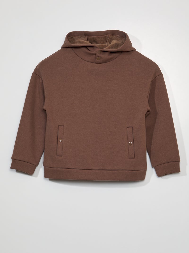 Hoodie van joggingstof Bruin - Kiabi