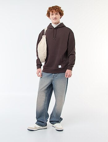 Hoodie van joggingstof