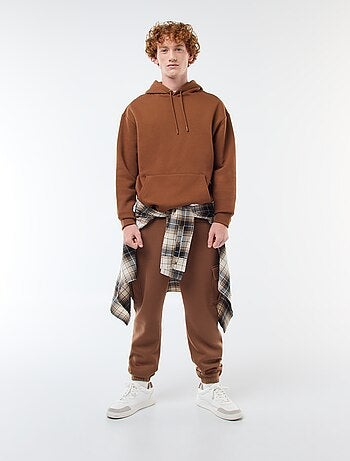 Hoodie van joggingstof