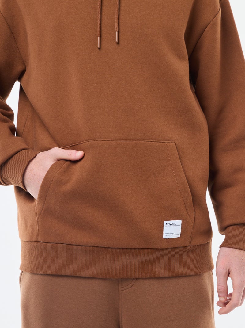 Hoodie van joggingstof Bruin - Kiabi