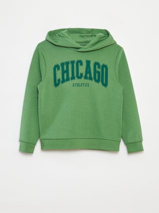 Hoodie van joggingstof