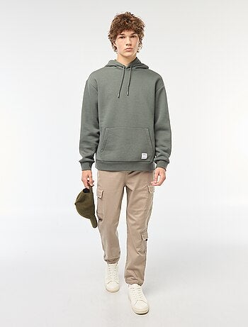 Hoodie van joggingstof