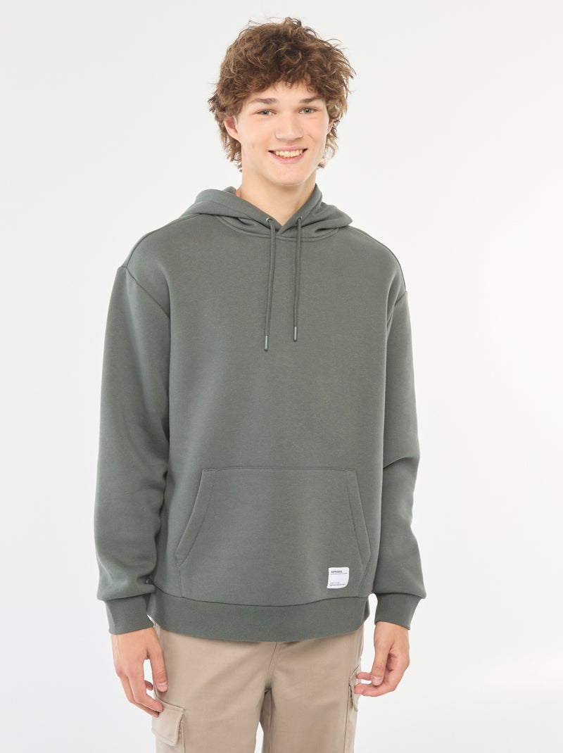 Hoodie van joggingstof Kaki - Kiabi