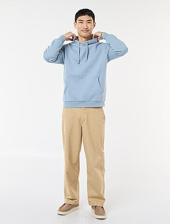 Hoodie van joggingstof met kangaroezak