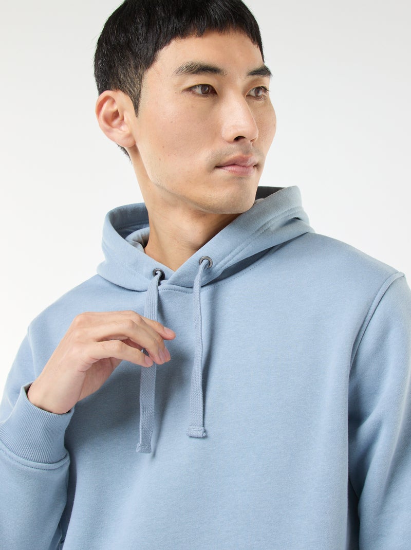 Hoodie van joggingstof met kangaroezak Blauw - Kiabi