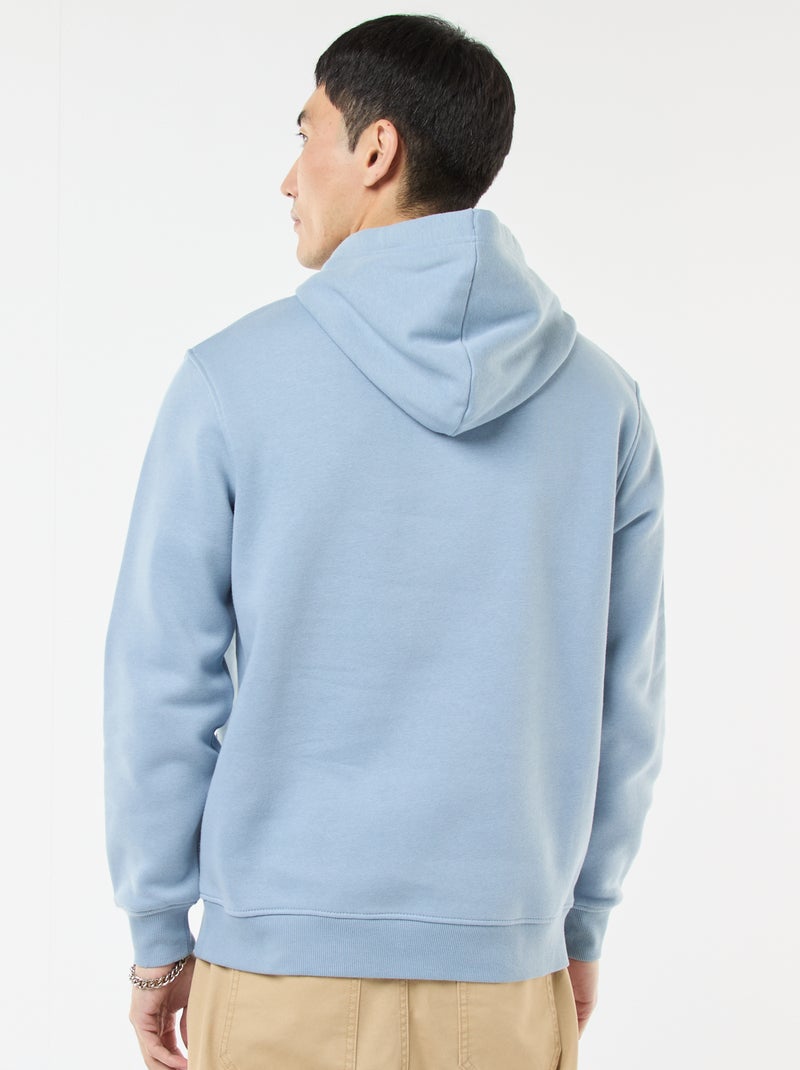 Hoodie van joggingstof met kangaroezak Blauw - Kiabi