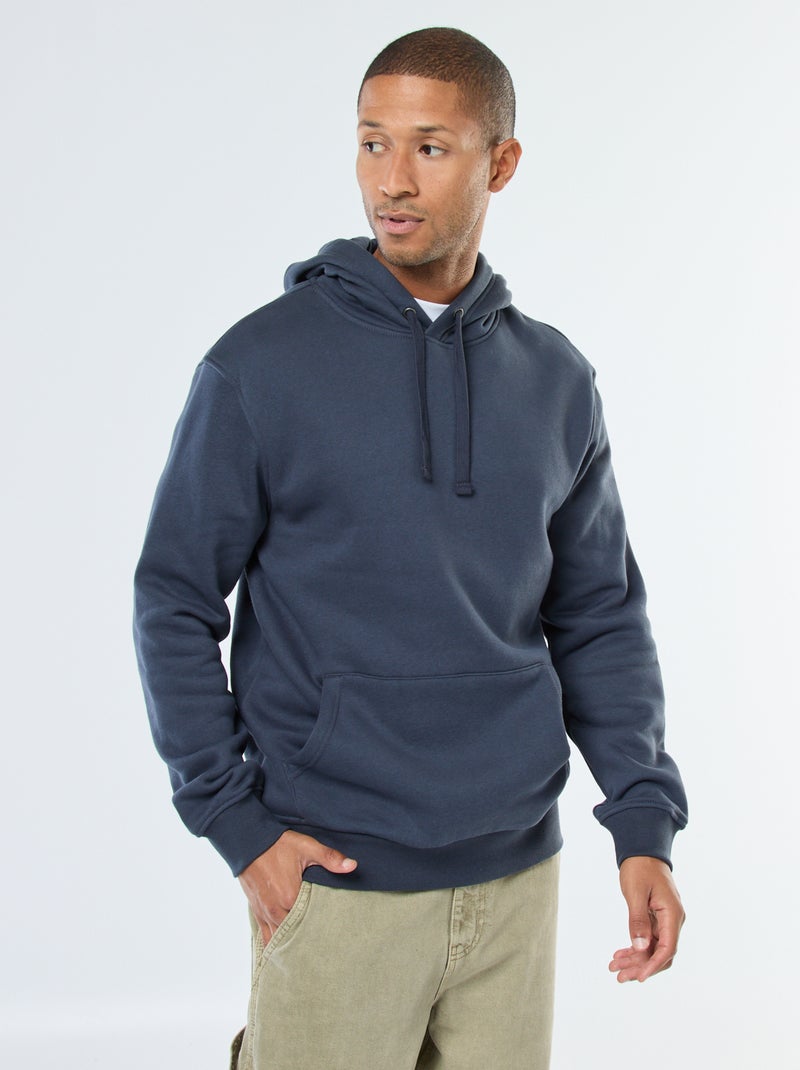 Hoodie van joggingstof met kangaroezak Blauw - Kiabi