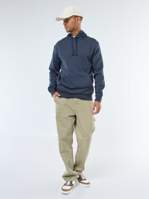 Hoodie van joggingstof met kangaroezak - Kiabi