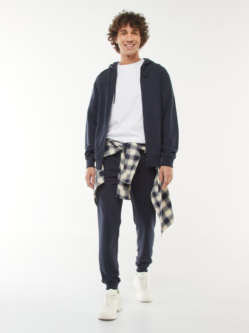 Hoodie van joggingstof met rits - Kiabi