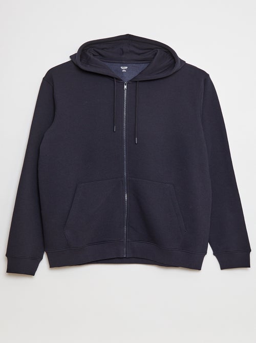 Hoodie van joggingstof met rits - Kiabi