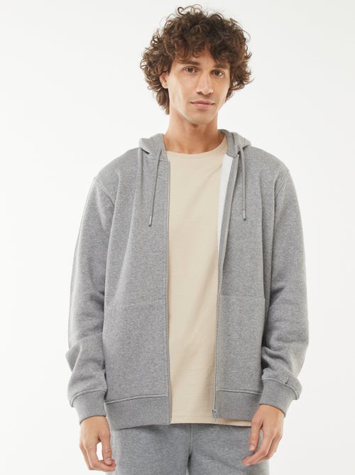 Hoodie van joggingstof met rits - Kiabi