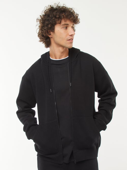 Hoodie van joggingstof met rits - Kiabi
