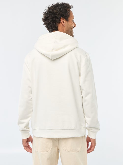 Hoodie van joggingstof met ritsje aan de hals - Kiabi