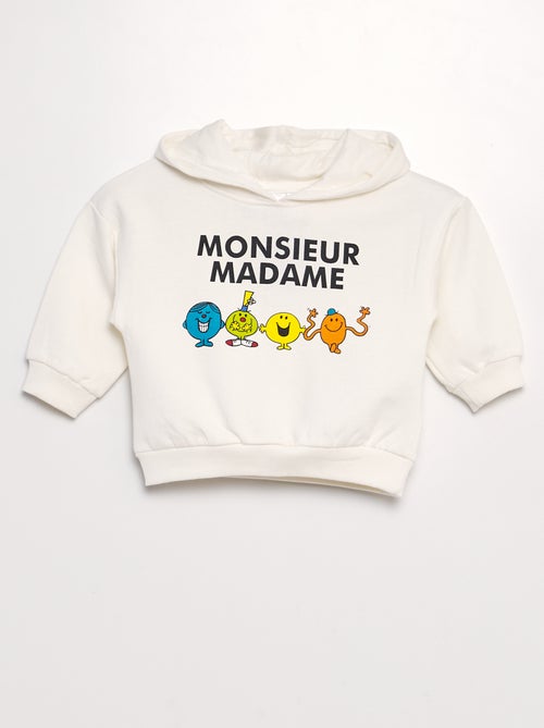 Hoodie van joggingstof 'Monsieur Madame' - Kiabi