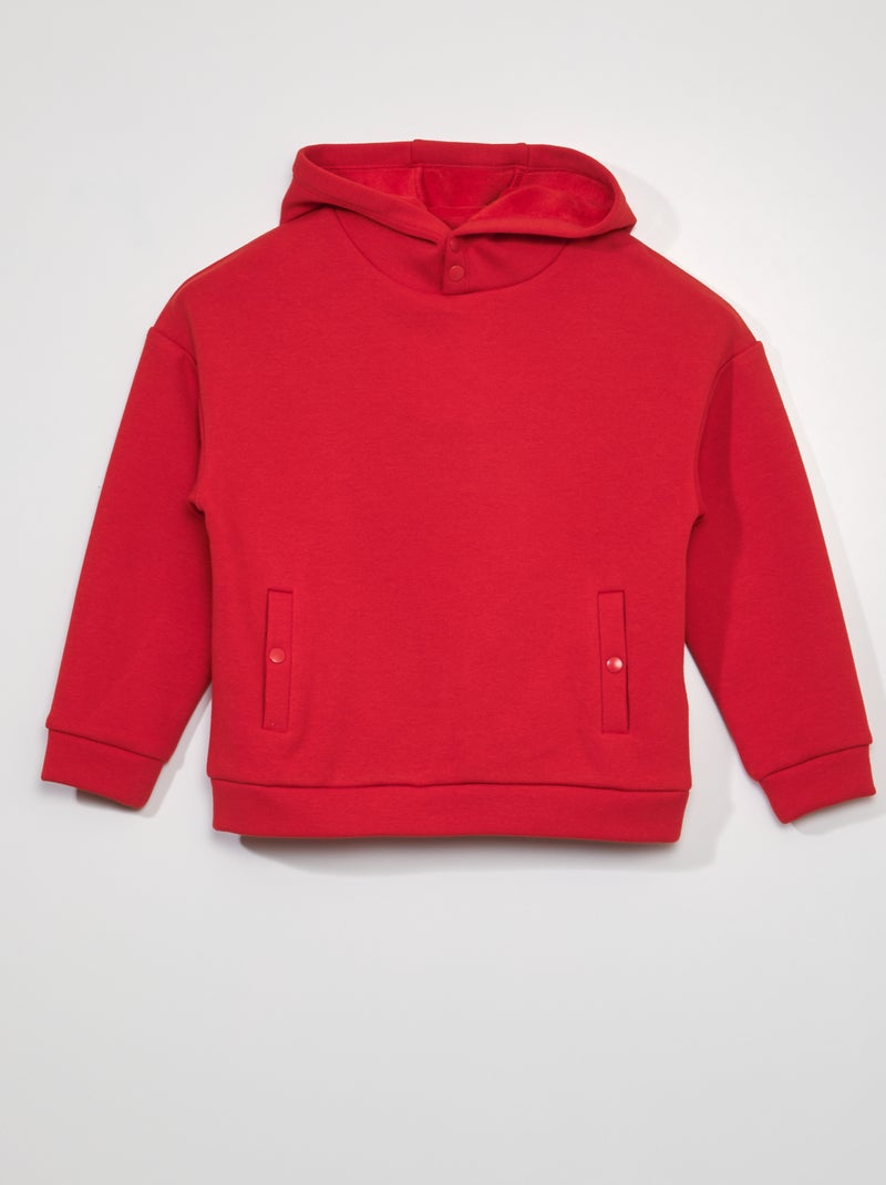 Hoodie van joggingstof ORANJE - Kiabi