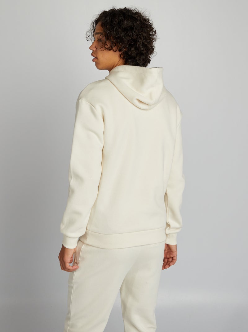 Hoodie van joggingstof WIT - Kiabi