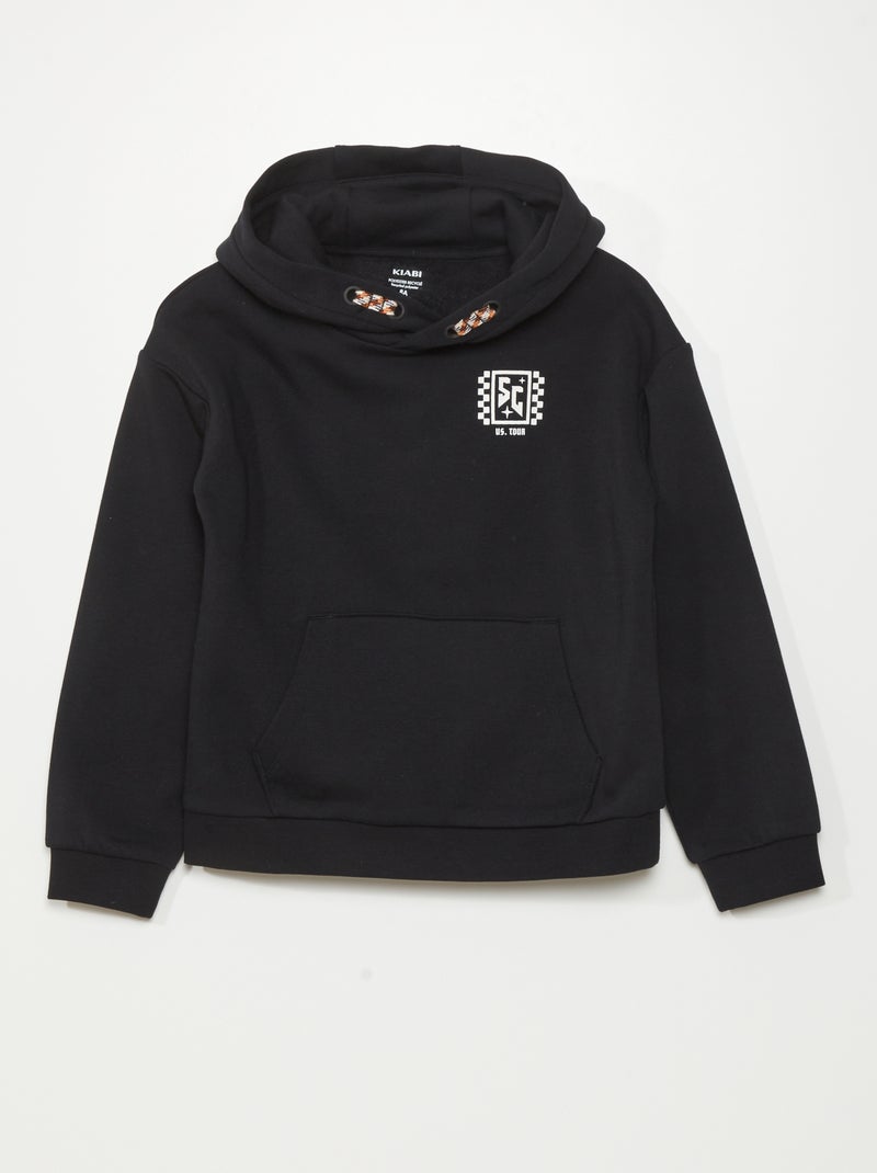 Hoodie van joggingstof ZWART - Kiabi