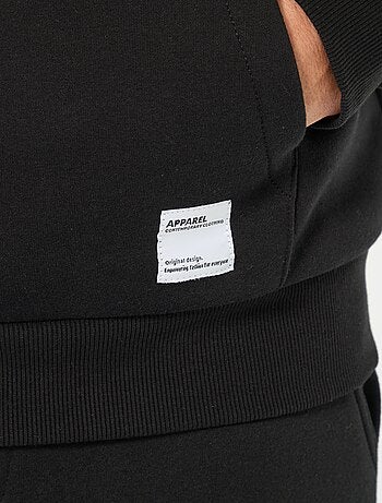 Hoodie van joggingstof