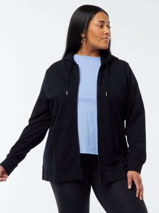 Hoodie van joggingstof