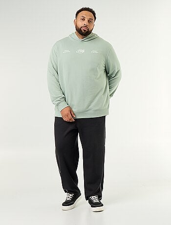 Hoodie van ongeruwde sweatstof