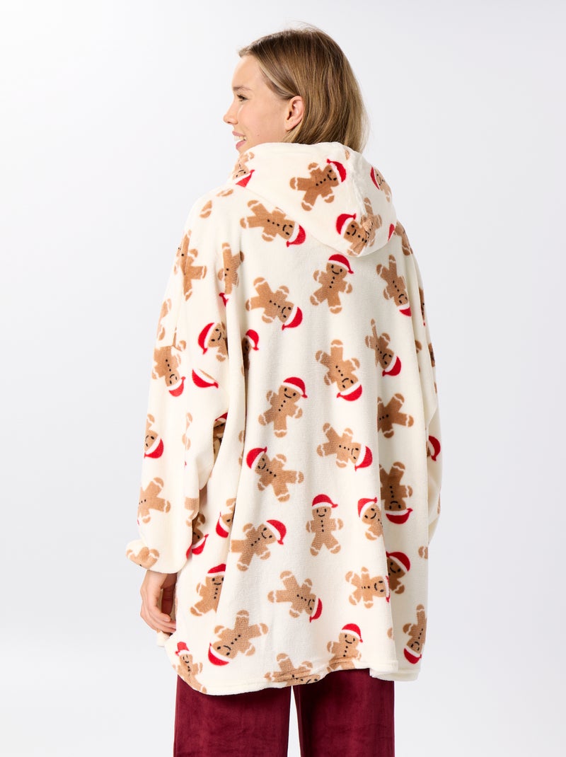 Hoodies à capuche en maille peluche 'Noël' Blanc - Kiabi