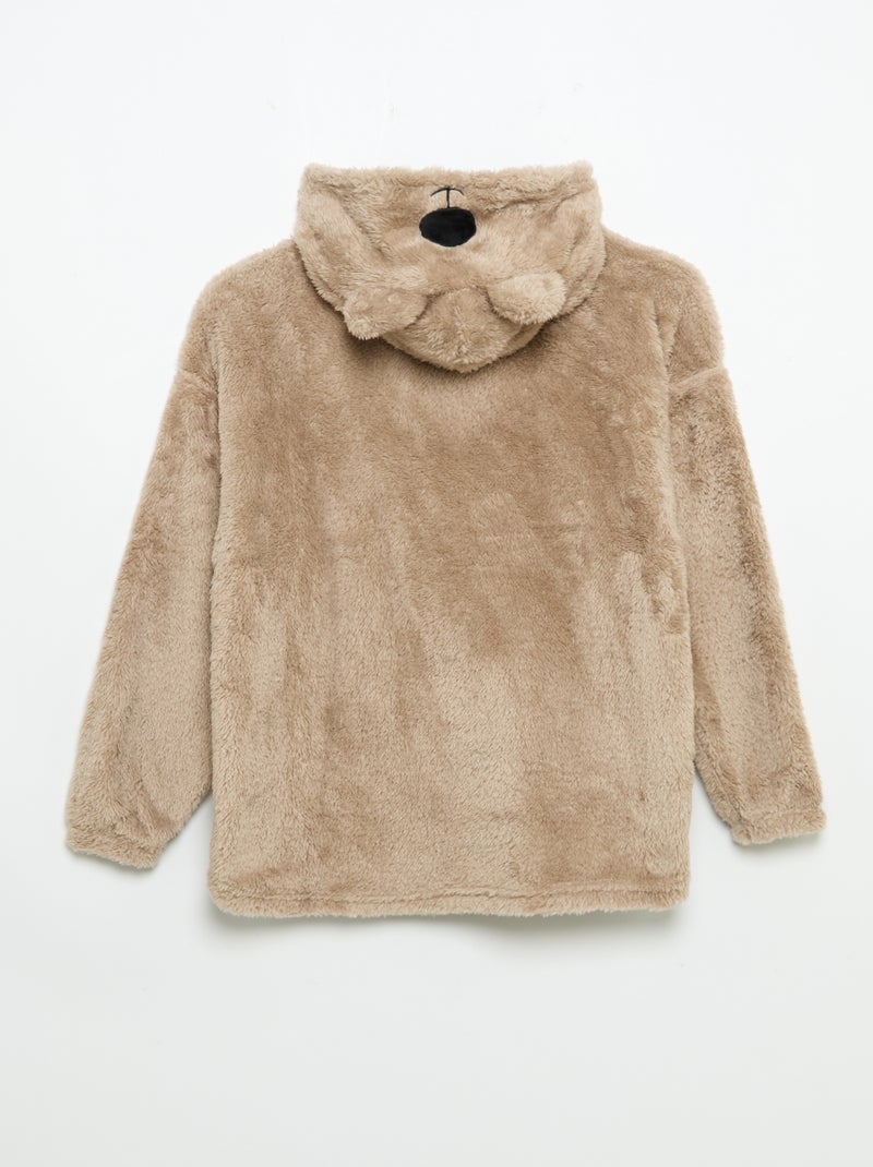 Hoodies en maille peluche Beige - Kiabi