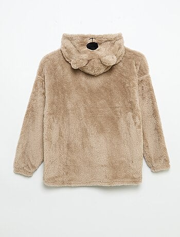 Hoodies van pluche breisel