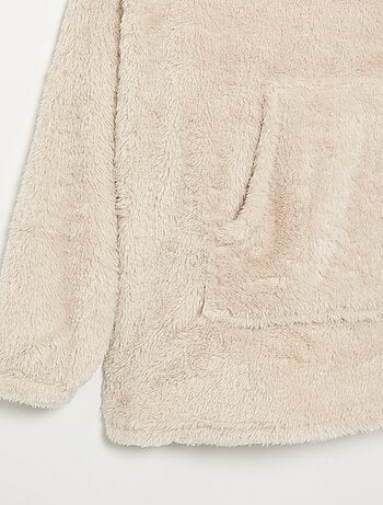 Hoodies van pluche breisel