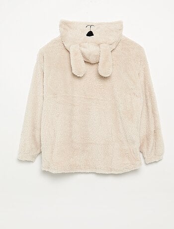 Hoodies van pluche breisel