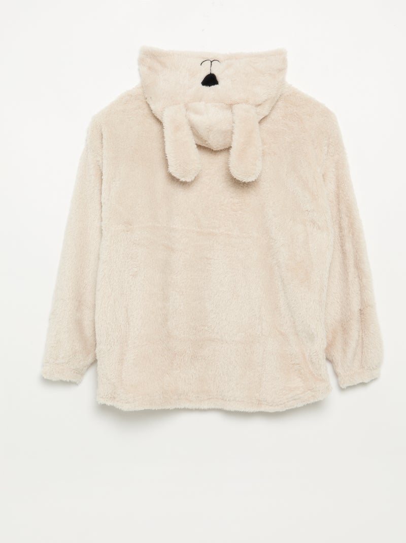 Hoodies van pluche breisel Biege - Kiabi